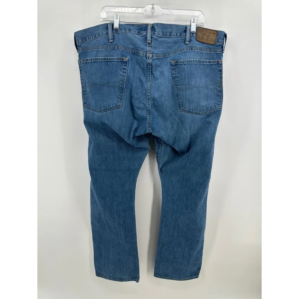 Polo Ralph Lauren Varick Slim Straight Jeans Mens 40x30 Medium Wash Blue Denim
